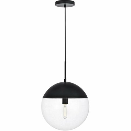 CLING Eclipse 1 Light Pendant Ceiling Light with Clear Glass Black CL2955339